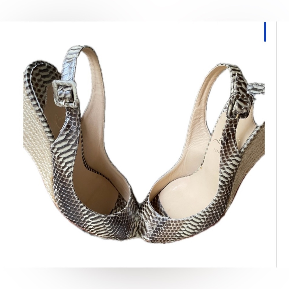 Christian Louboutin Beautiful Python Leather Shoe… - image 3